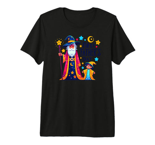 First Fathers Day Wizard Dad And Son T-Shirt - Fun Novelty Design Unisex - T-Shirt, Sweatshirt, Hoodie