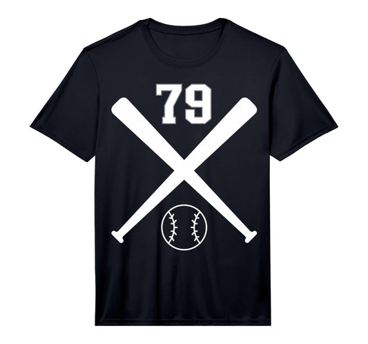 Baseball Softball Number 79 T-Shirt - Custom Art Print Men Women - T-Shirt, Sweatshirt, Hoodie