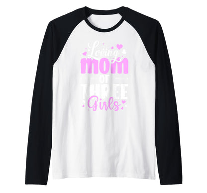 Loving Mom Three Love Daughters Hoodie - Casual Everyday Wear for Adults - T-Shirt, Sweatshirt, Hoodie