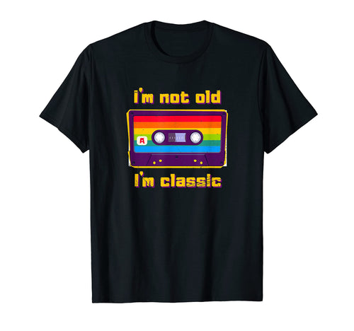 Im Not Old Im Cassette Rainbow T-Shirt - Unique Graphic for Adults - T-Shirt, Sweatshirt, Hoodie
