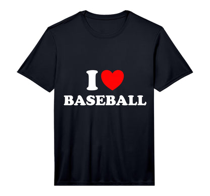 Mens Baseball Heart I Love Baseball T-Shirt - Graphic Print Unisex - T-Shirt, Sweatshirt, Hoodie
