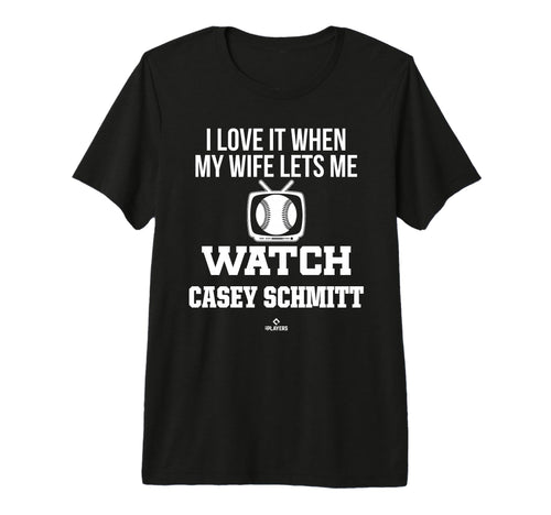 My Wife Lets Me Watch Casey Schmitt T-Shirt - Unique Graphic for Adults - T-Shirt, Sweatshirt, Hoodie