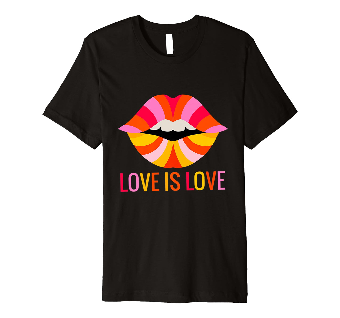 Love Lips Pride Day Lgbtq Rainbow T-Shirt - Streetwear Style for Adults - T-Shirt, Sweatshirt, Hoodie
