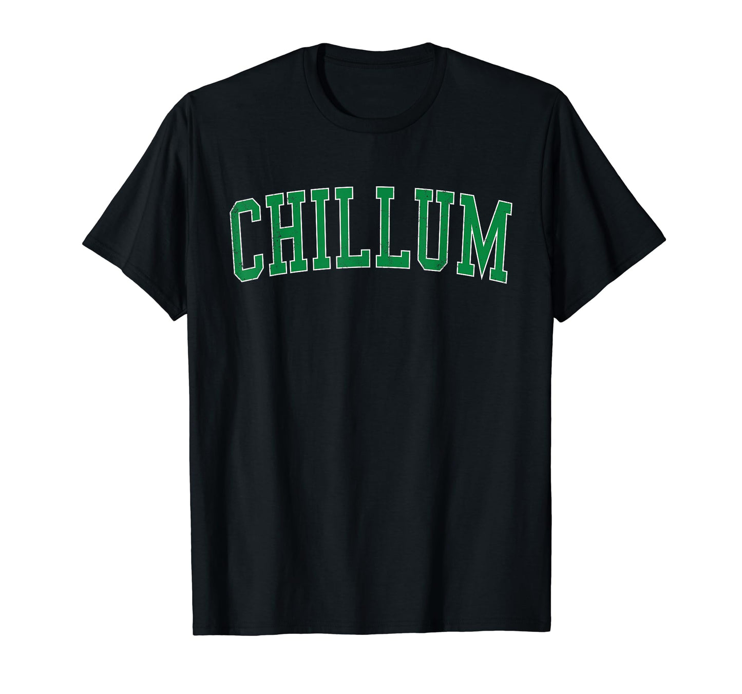 Chillum Md Distressed Green Varsity T-Shirt - Trendy Graphic for Adults - T-Shirt, Sweatshirt, Hoodie