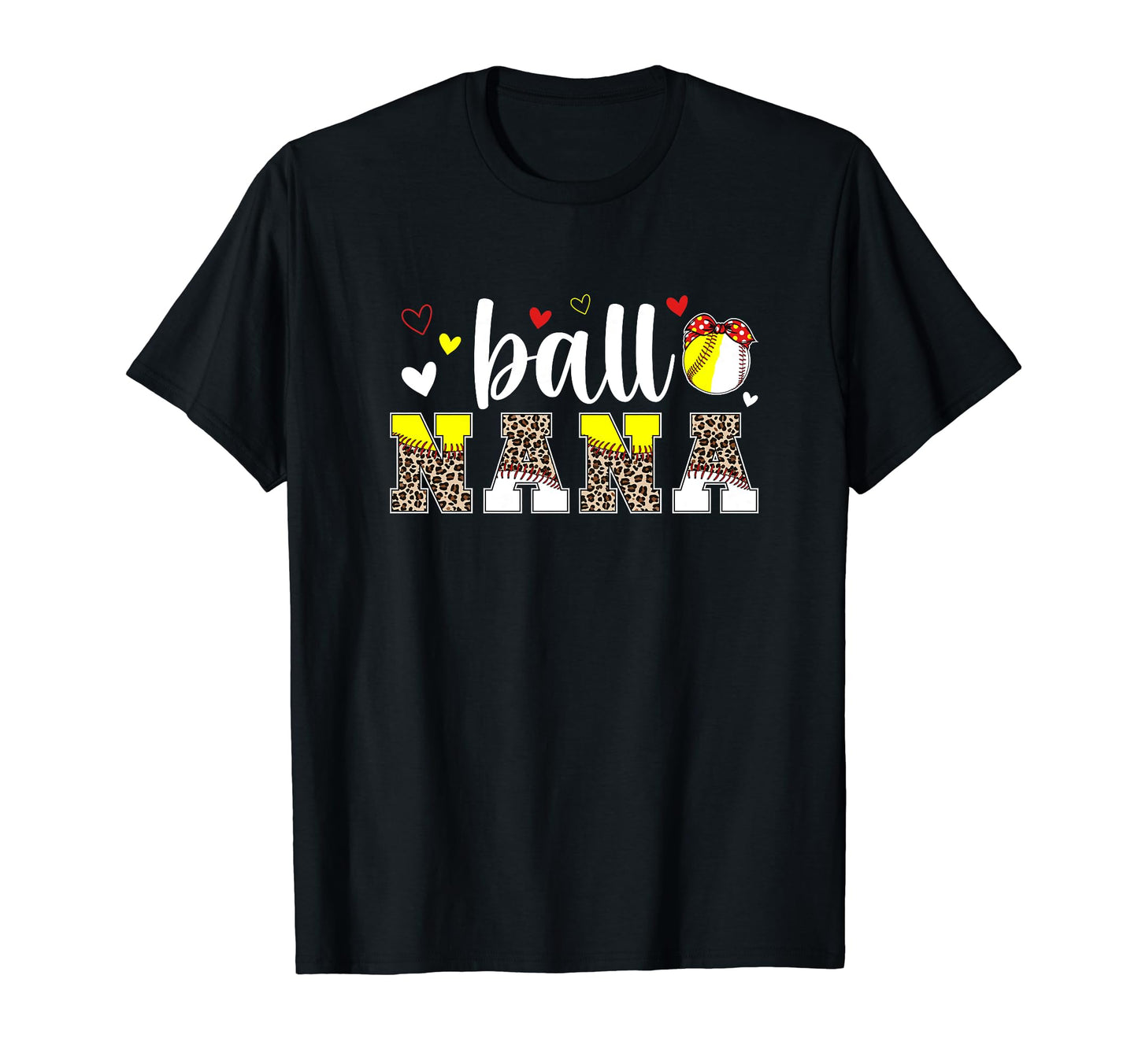 Ball Nana Leopard Baseball Softball T-Shirt - Streetwear Style for Adults - T-Shirt, Sweatshirt, Hoodie
