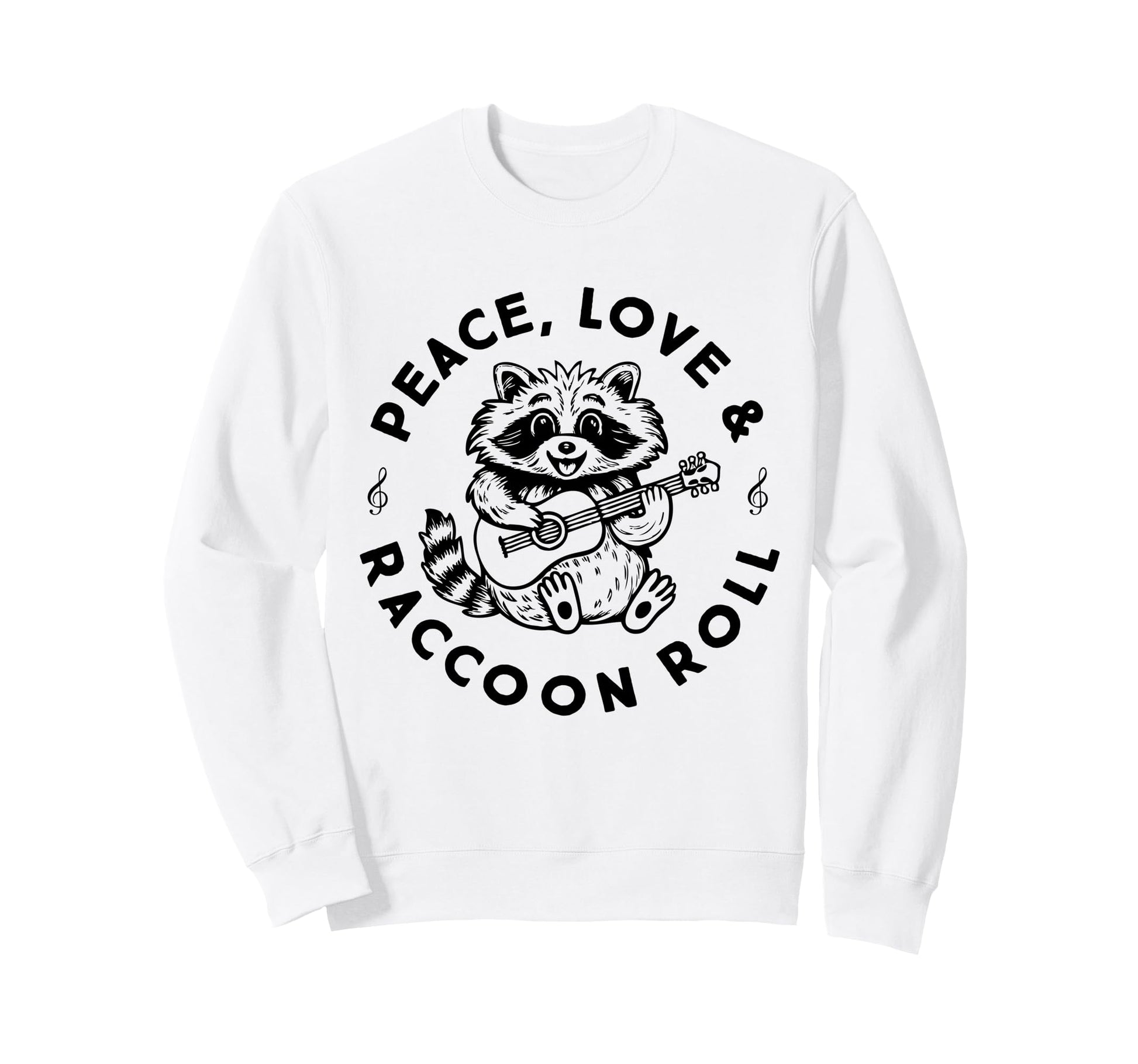 Raccoon Rock And Roll Music Sweatshirt - Aesthetic Graphic Men Women - T-Shirt, Sweatshirt, Hoodie