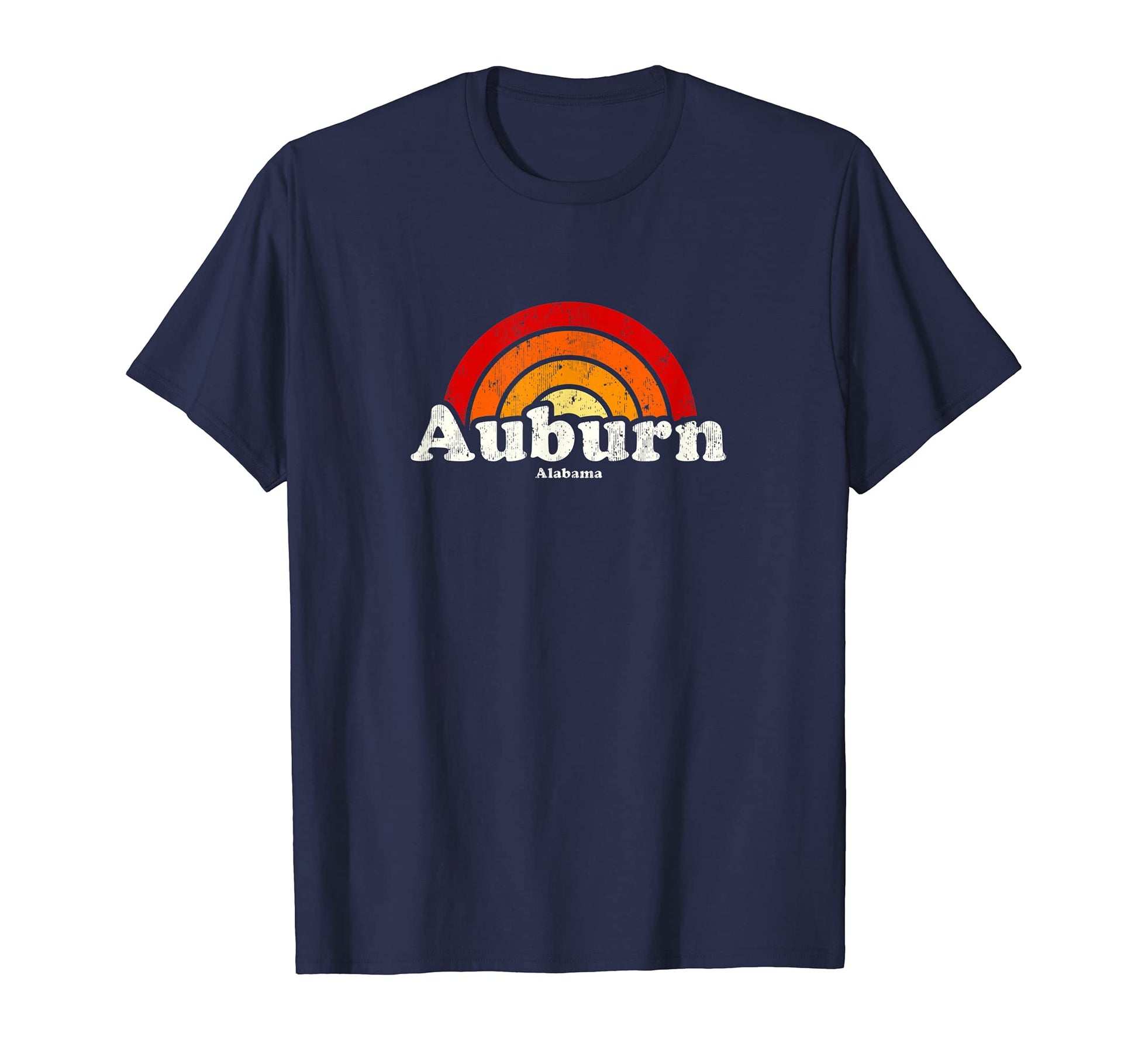 Auburn Alabama Al 70S Rainbow T-Shirt - Novelty Apparel Men Women - T-Shirt, Sweatshirt, Hoodie
