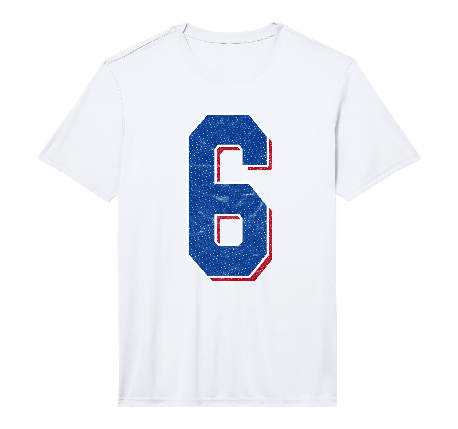 Number 6 Numbered Uniform Sports Team T-Shirt - Minimalist Print Unisex - T-Shirt, Sweatshirt, Hoodie
