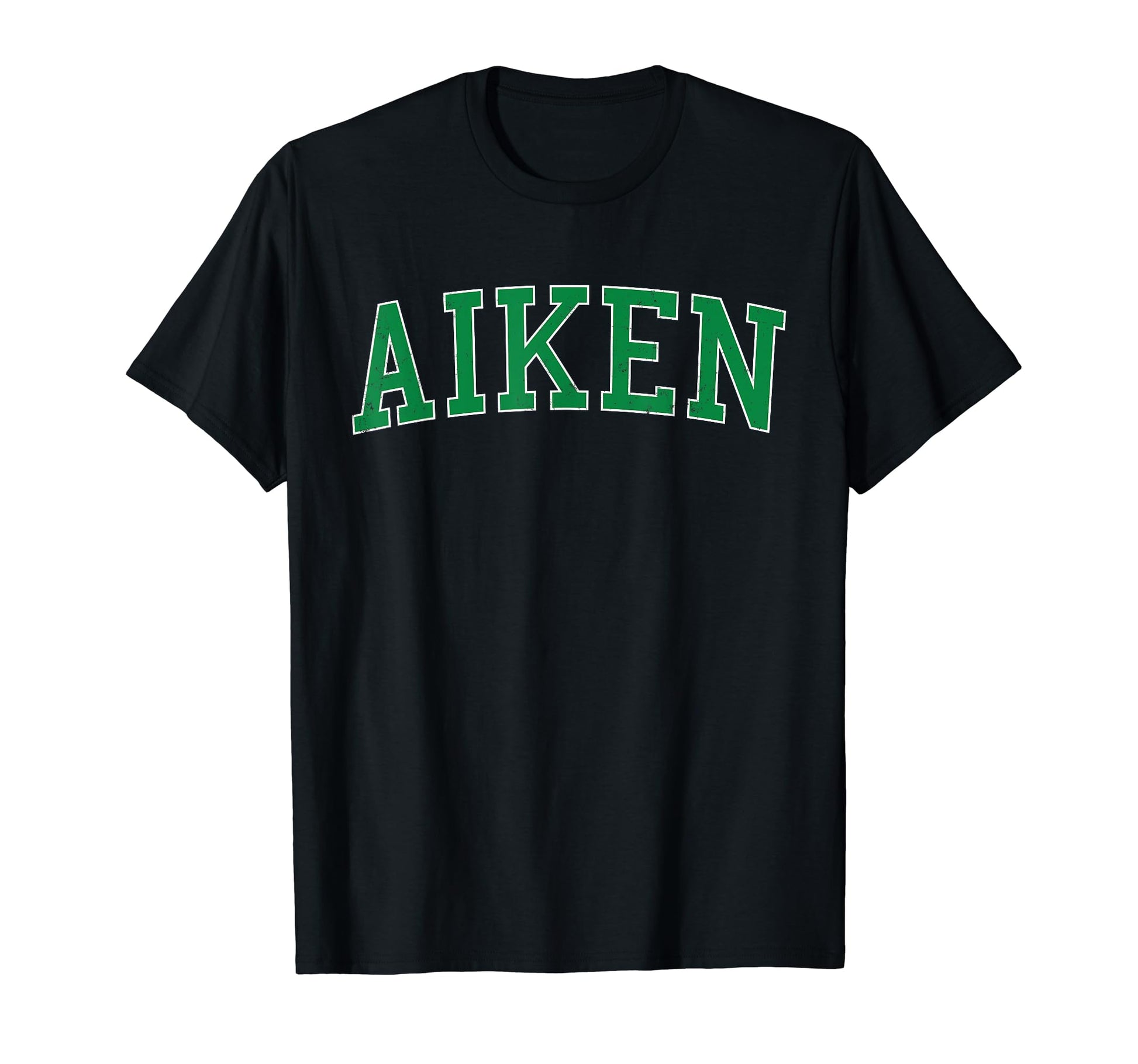 Aiken Sc Distressed Green Varsity T-Shirt - Trendy Graphic Unisex - T-Shirt, Sweatshirt, Hoodie