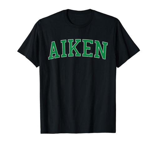 Aiken Sc Distressed Green Varsity T-Shirt - Trendy Graphic Unisex - T-Shirt, Sweatshirt, Hoodie