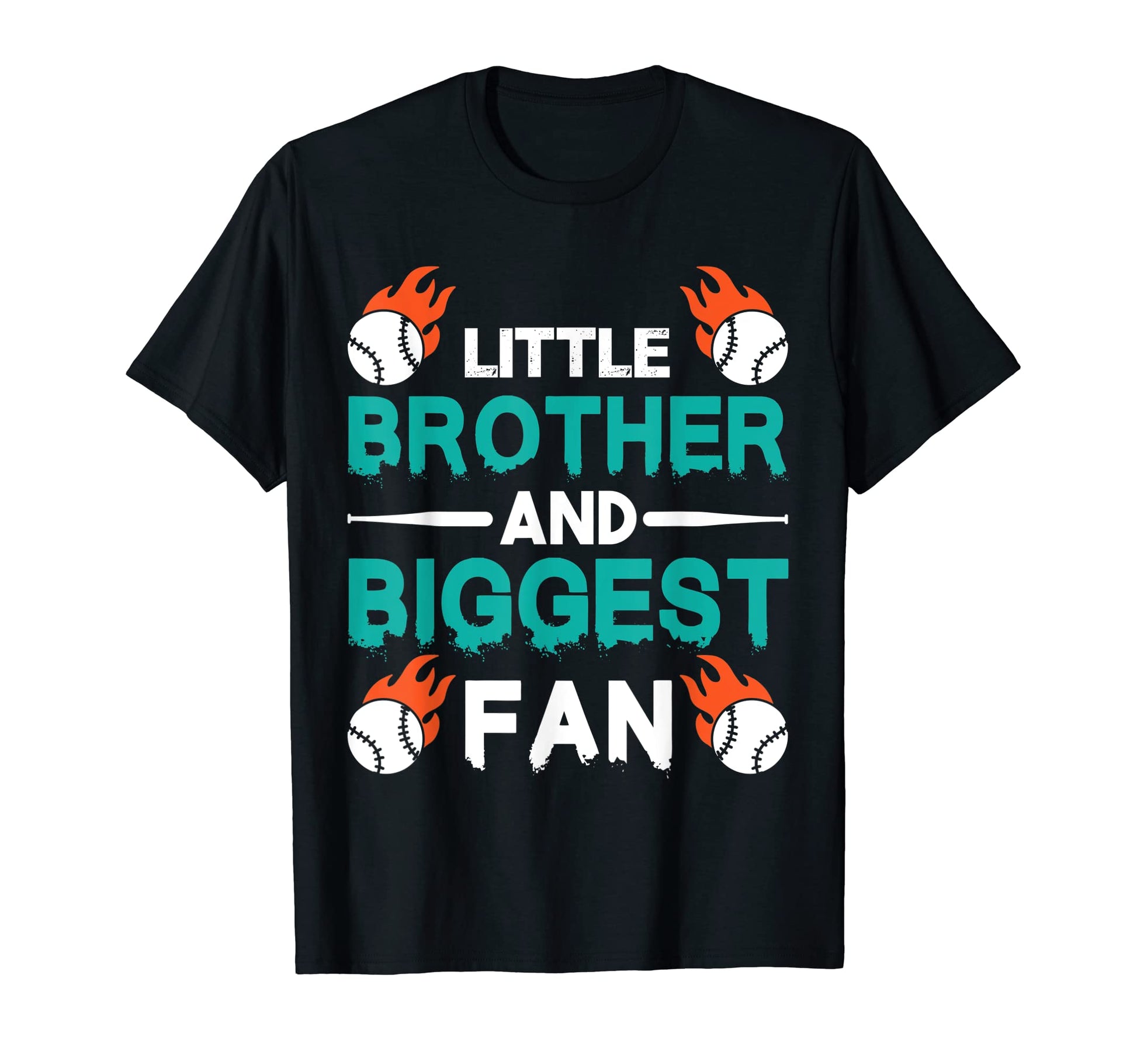 Little Brother And Biggest Fan Baseball T-Shirt - Graphic Print for Adults - T-Shirt, Sweatshirt, Hoodie