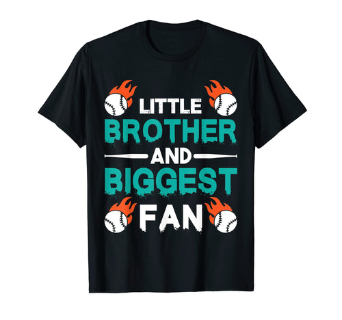 Little Brother And Biggest Fan Baseball T-Shirt - Graphic Print for Adults - T-Shirt, Sweatshirt, Hoodie