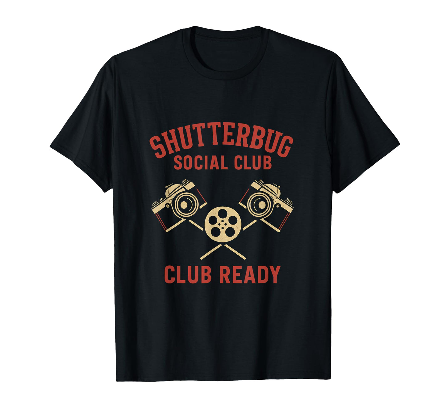 Shutterbug Social Club Camera T-Shirt - Minimalist Print Men Women - T-Shirt, Sweatshirt, Hoodie
