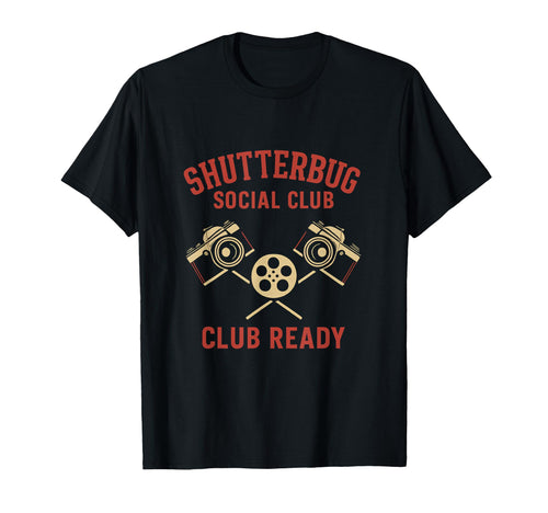 Shutterbug Social Club Camera T-Shirt - Minimalist Print Men Women - T-Shirt, Sweatshirt, Hoodie