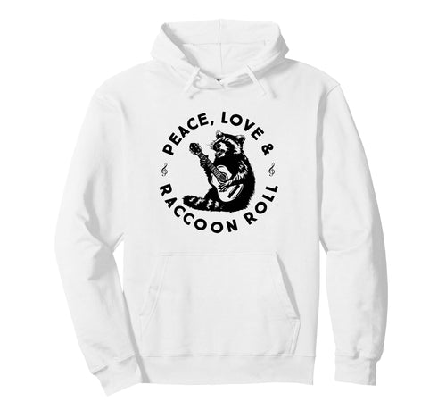 Raccoon Rock And Roll Music Raccoon Hoodie - Custom Art Print Men Women - T-Shirt, Sweatshirt, Hoodie