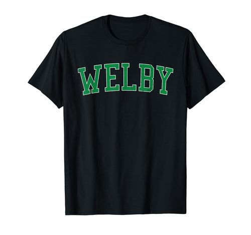 Welby Co Distressed Green Varsity T-Shirt - Unique Graphic Unisex - T-Shirt, Sweatshirt, Hoodie
