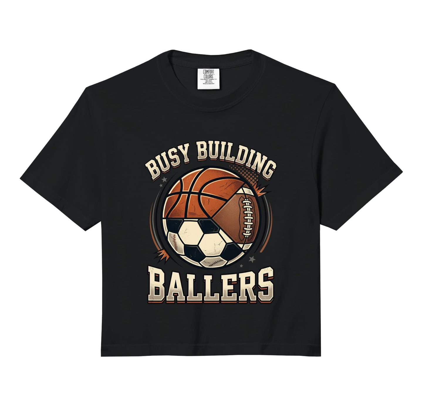 Funny Busy Raising Ballers Football T-Shirt - Novelty Apparel Men Women - T-Shirt, Sweatshirt, Hoodie