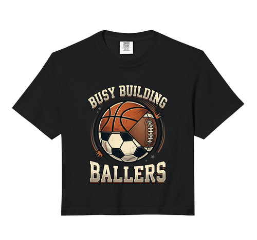 Funny Busy Raising Ballers Football T-Shirt - Novelty Apparel Men Women - T-Shirt, Sweatshirt, Hoodie