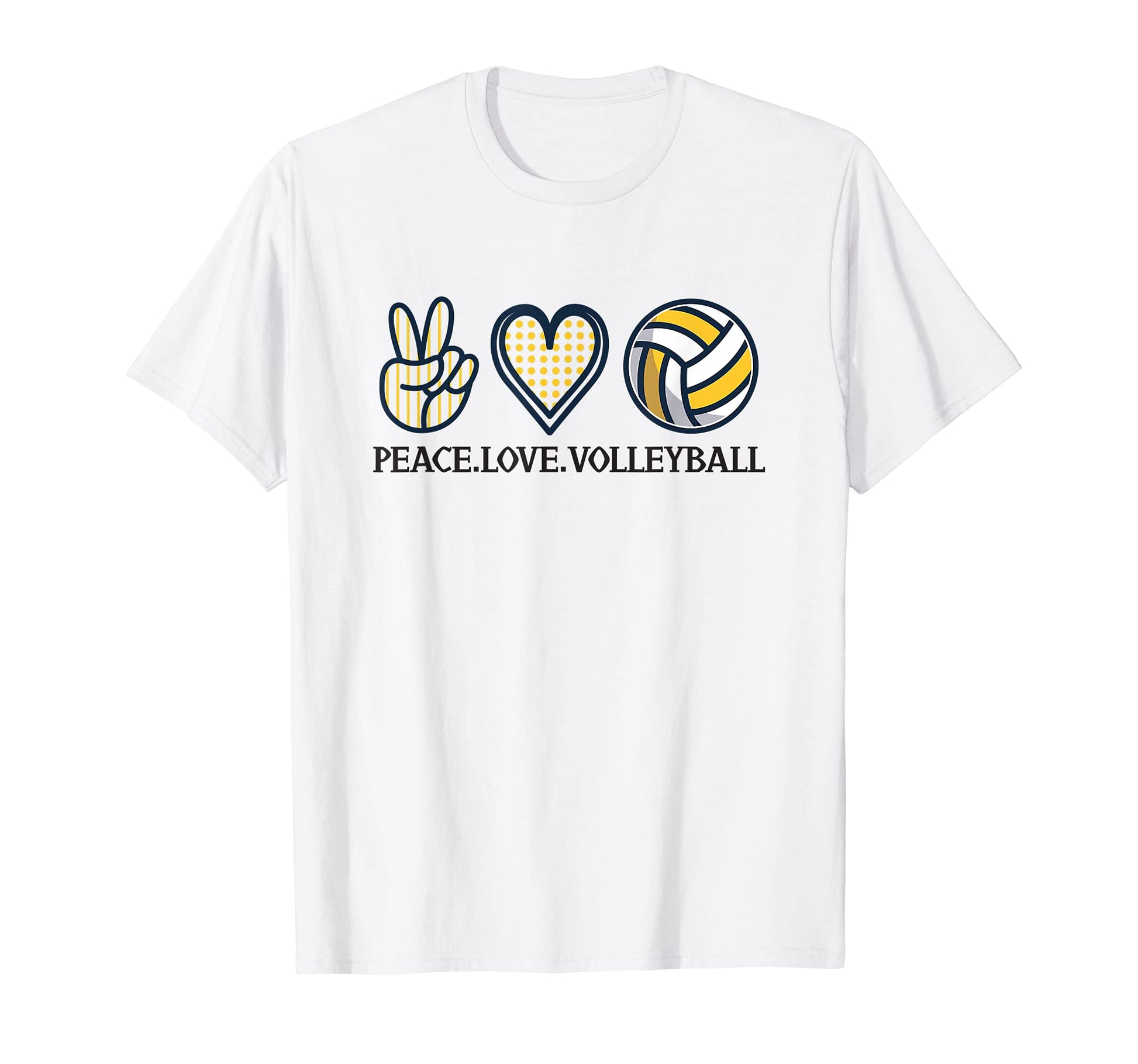 Peace Love Volleyball T-Shirt - Novelty Apparel Unisex - T-Shirt, Sweatshirt, Hoodie