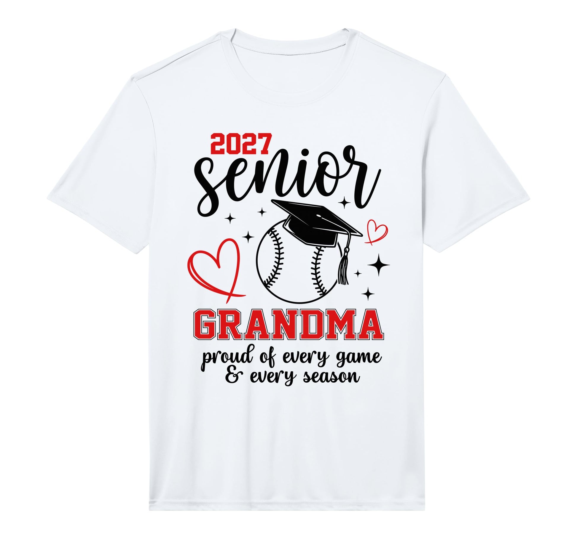 2027 Senior Baseball Grandma Proud T-Shirt - Minimalist Print Unisex - T-Shirt, Sweatshirt, Hoodie