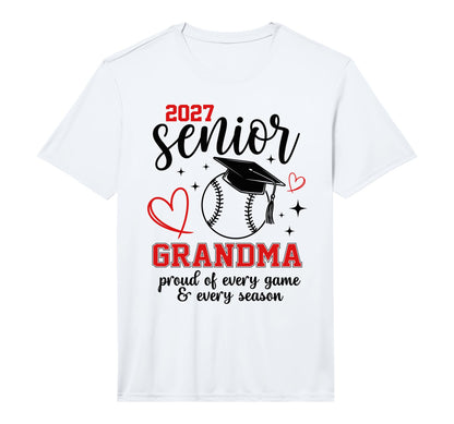 2027 Senior Baseball Grandma Proud T-Shirt - Minimalist Print Unisex - T-Shirt, Sweatshirt, Hoodie