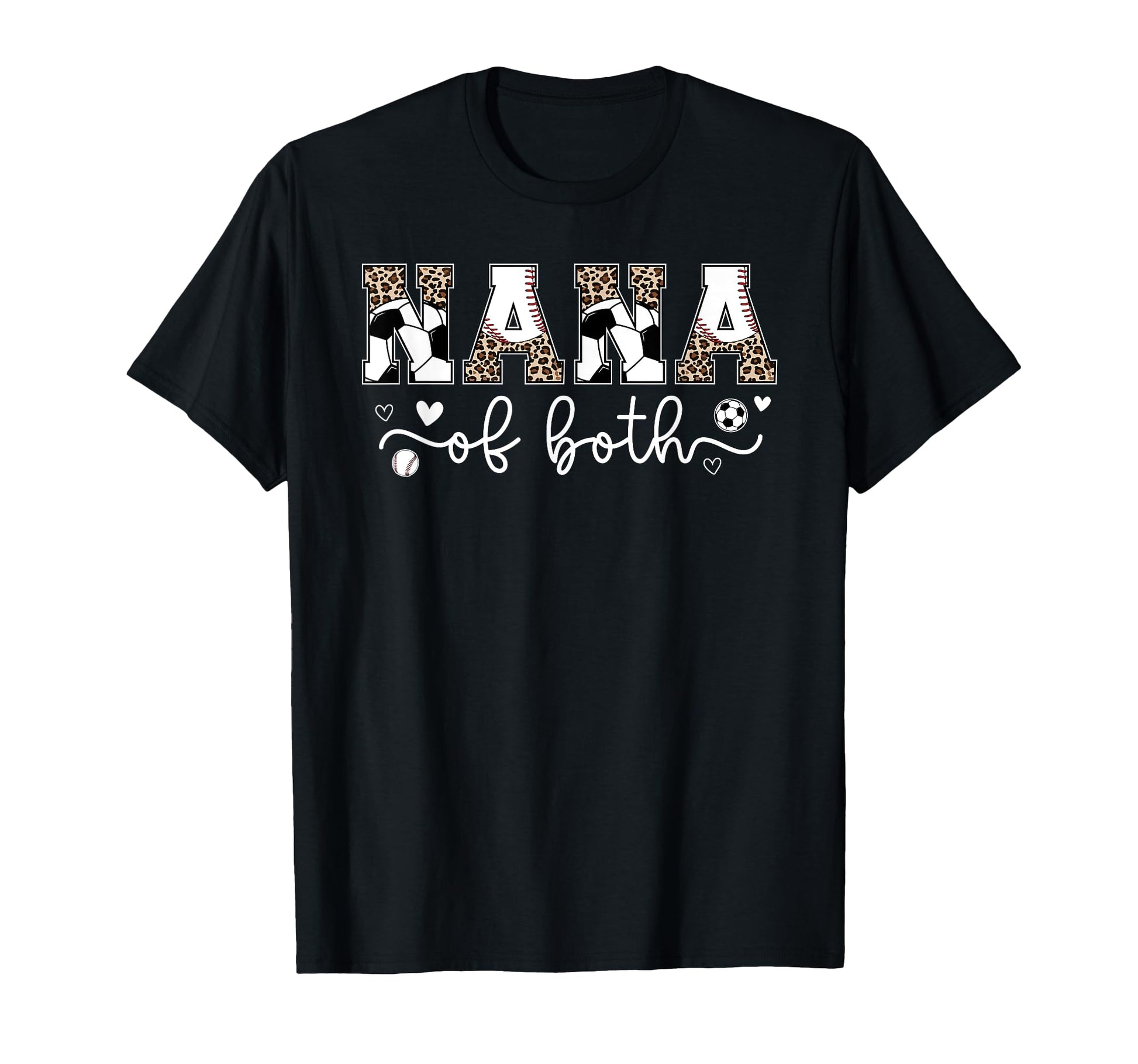 Nana Both Leopard Baseball Soccer Nana T-Shirt - Unique Graphic Unisex - T-Shirt, Sweatshirt, Hoodie