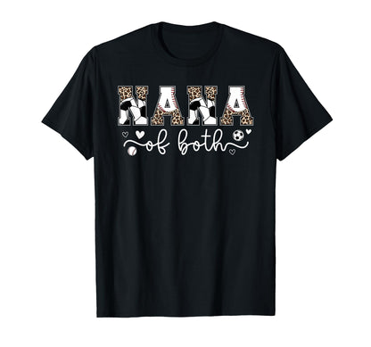 Nana Both Leopard Baseball Soccer Nana T-Shirt - Unique Graphic Unisex - T-Shirt, Sweatshirt, Hoodie