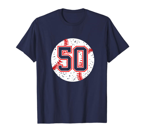 Baseball Number 50 Mom Show Support T-Shirt - Fun Novelty Design Unisex - T-Shirt, Sweatshirt, Hoodie