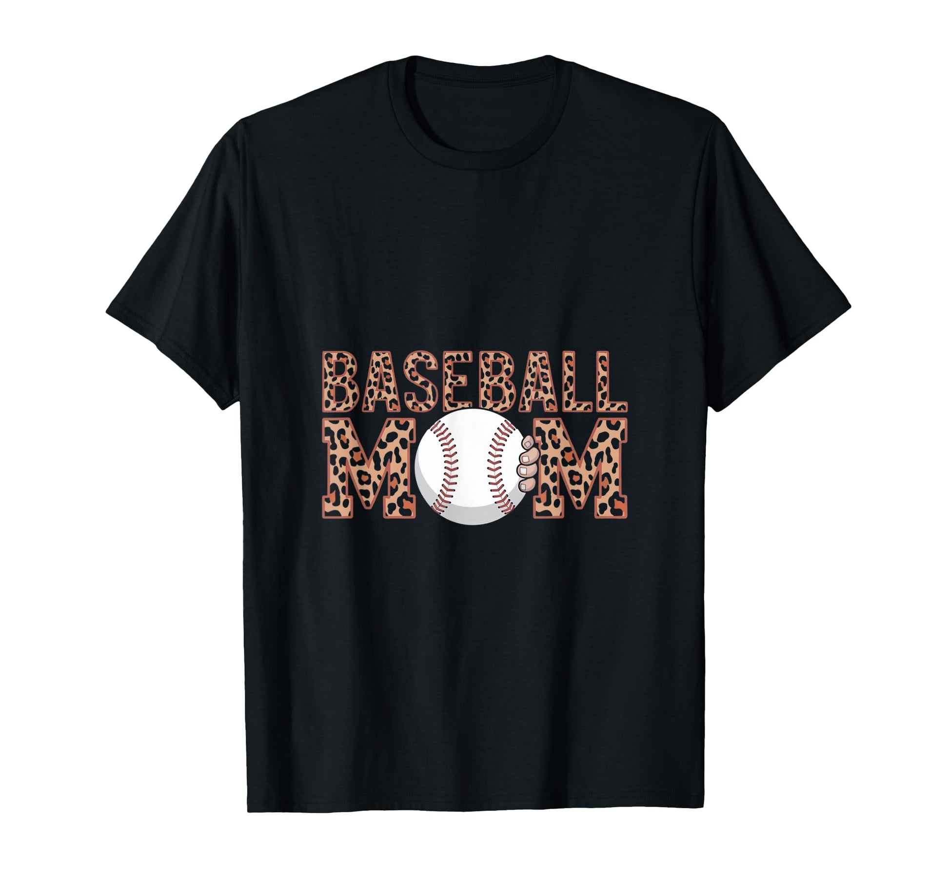 Mom Life Softball Baseball Mom Leopard T-Shirt - Unique Graphic for Adults - T-Shirt, Sweatshirt, Hoodie