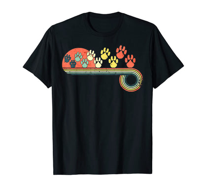 Tiger Footprint Tracks Sunset Rainbow T-Shirt - Aesthetic Graphic Men Women - T-Shirt, Sweatshirt, Hoodie