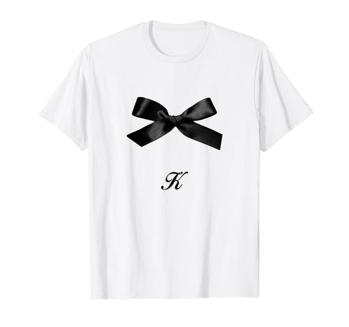 Bow K Coquette Girlcore Y2K Aesthetic T-Shirt - Custom Art Print Unisex - T-Shirt, Sweatshirt, Hoodie