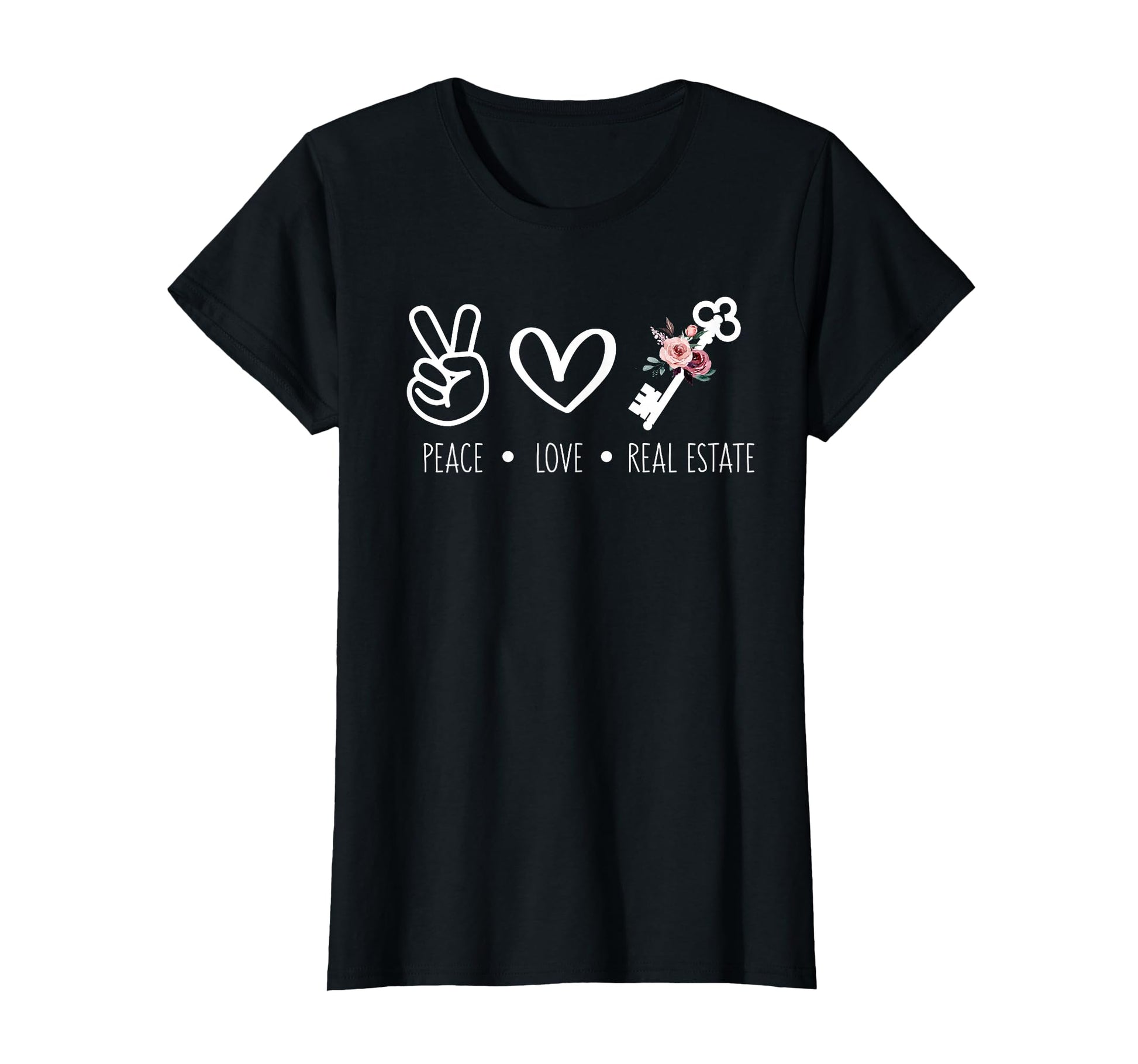 Peace Love Real Estate Agent Funny T-Shirt - Aesthetic Graphic Unisex - T-Shirt, Sweatshirt, Hoodie
