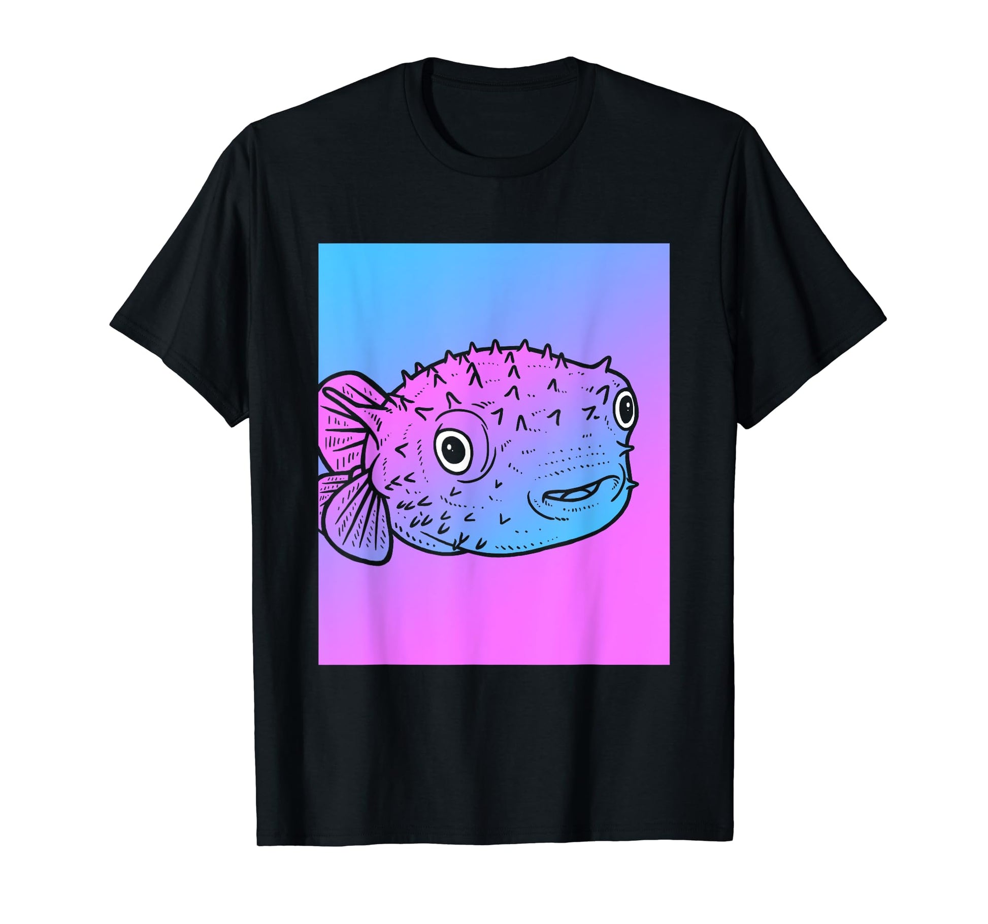 Vaporwave Puffer Fish Aesthetic Pastel T-Shirt - Fun Novelty Design Unisex - T-Shirt, Sweatshirt, Hoodie