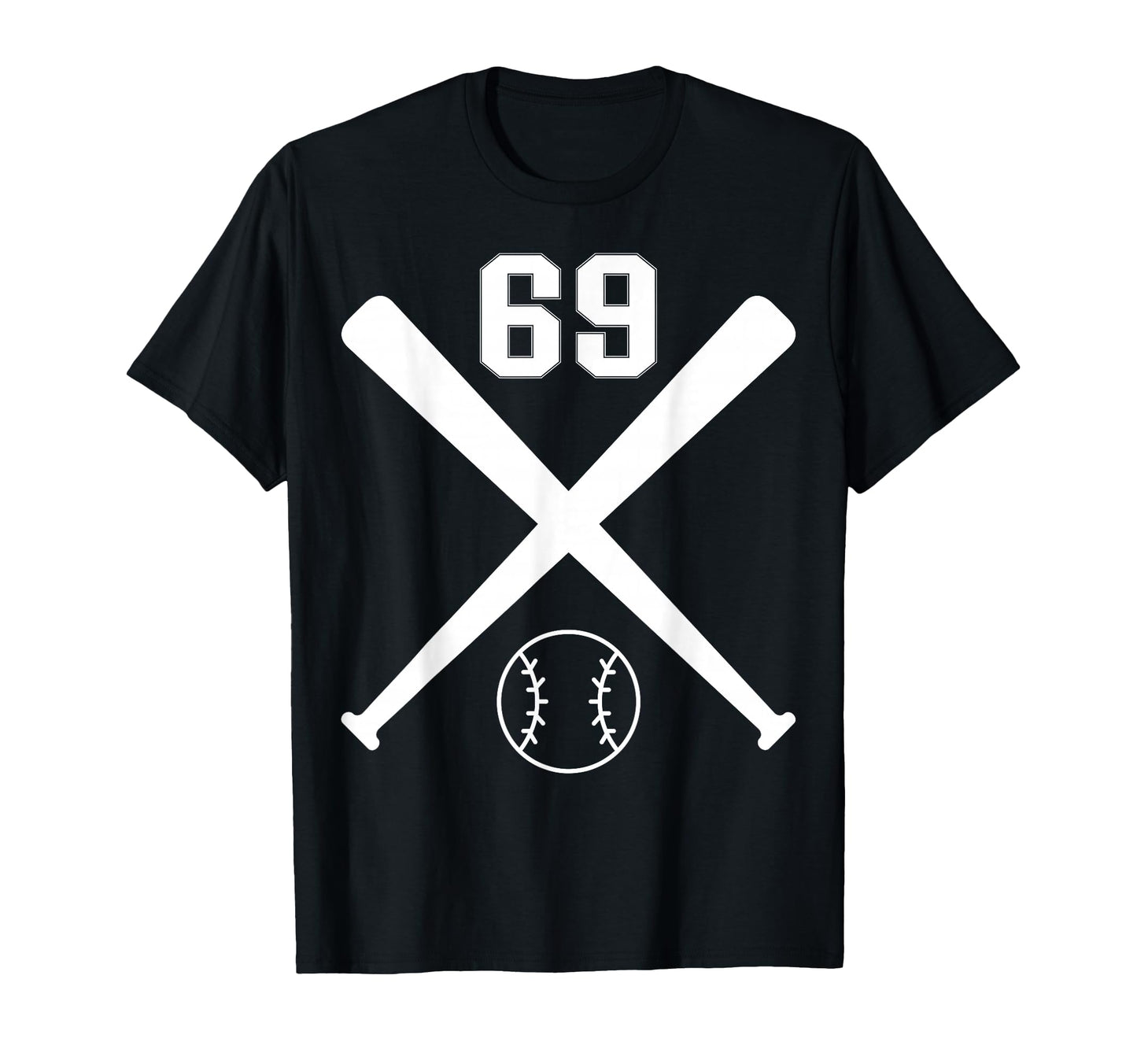 Baseball Softball Number 69 T-Shirt - Aesthetic Graphic Unisex - T-Shirt, Sweatshirt, Hoodie