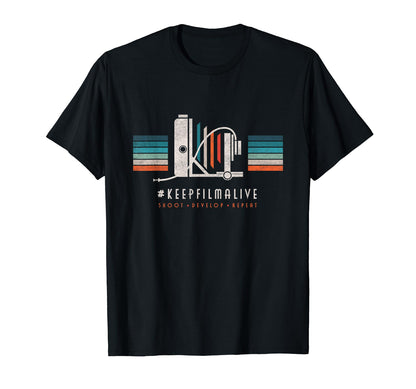 Large Format Field Camera Analog Film T-Shirt - Graphic Print Men Women - T-Shirt, Sweatshirt, Hoodie