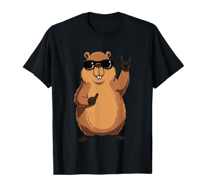 Beaver Funny Animal Cartoon Character T-Shirt - Aesthetic Graphic Unisex - T-Shirt, Sweatshirt, Hoodie