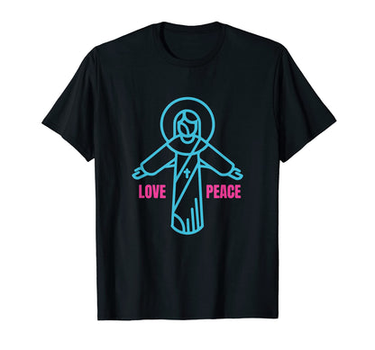 Jesus Christ Love And Peace Christian T-Shirt - Unique Graphic Unisex - T-Shirt, Sweatshirt, Hoodie