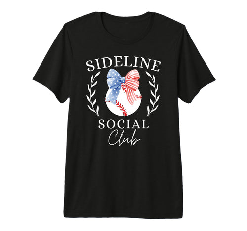 Sideline Social Club Coquette Baseball T-Shirt - Minimalist Print Unisex - T-Shirt, Sweatshirt, Hoodie