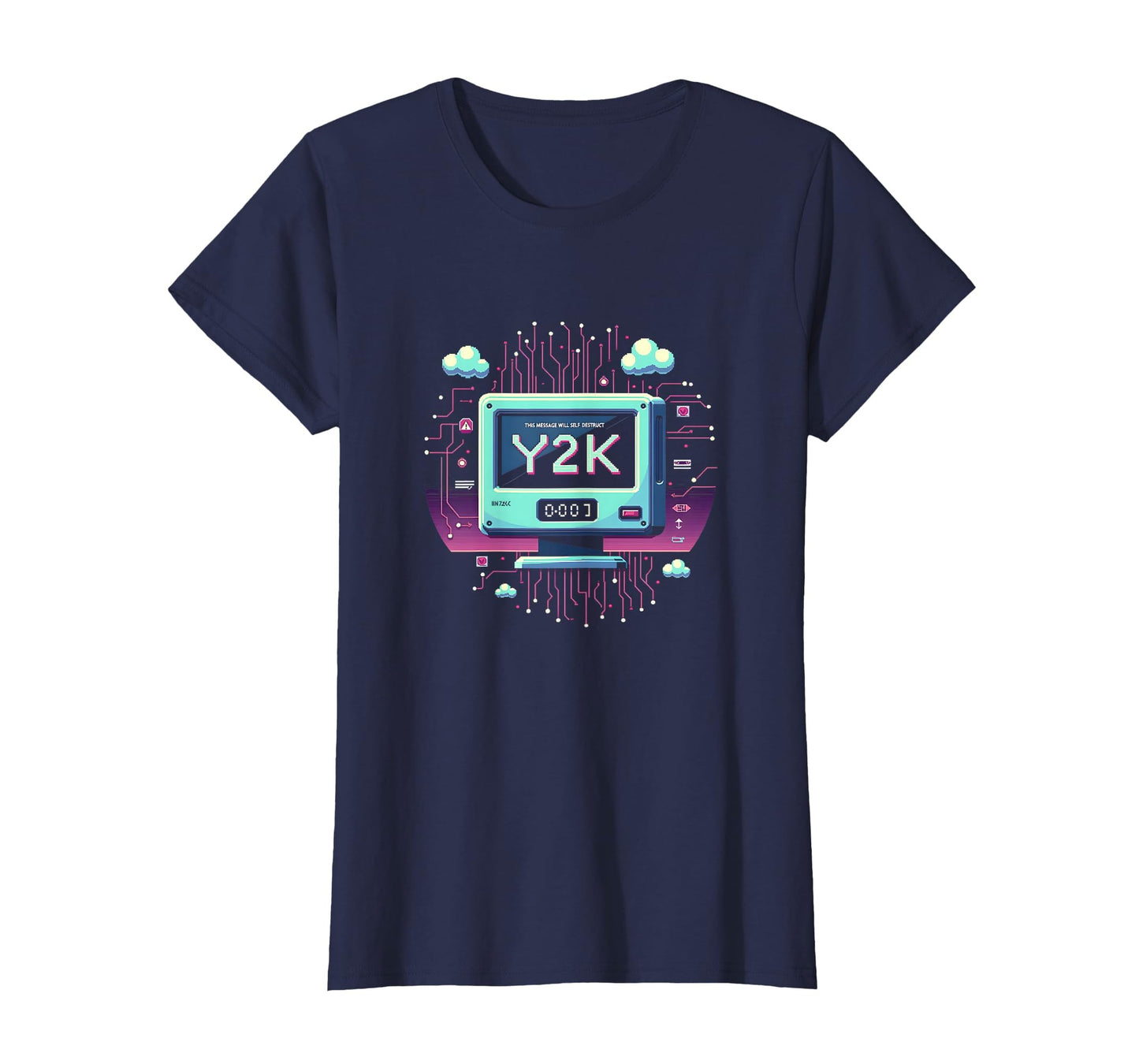 Self Destruct Y2K Cat Aesthetic T-Shirt - Custom Art Print for Adults - T-Shirt, Sweatshirt, Hoodie