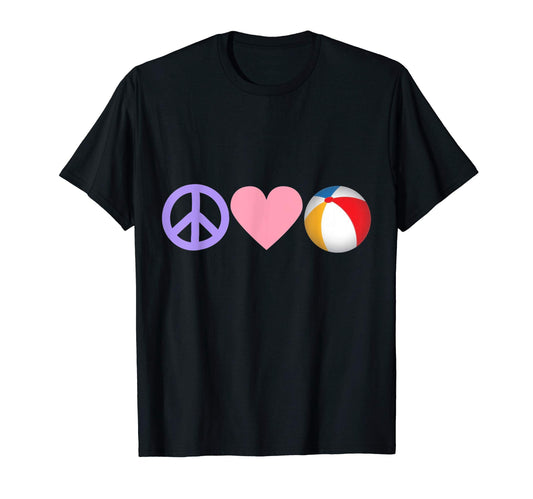 Peace Love Beach T-Shirt - Fun Novelty Design Men Women - T-Shirt, Sweatshirt, Hoodie