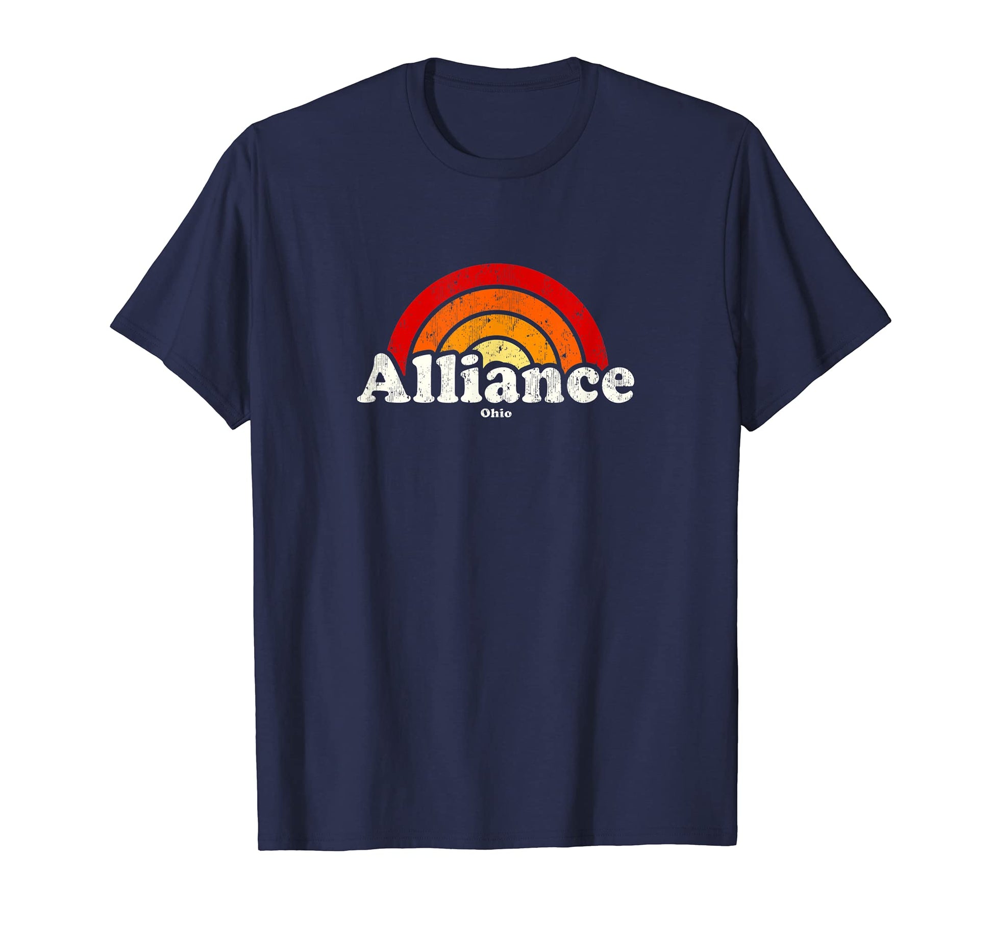 Alliance Ohio Oh 70S Rainbow T-Shirt - Graphic Print Unisex - T-Shirt, Sweatshirt, Hoodie