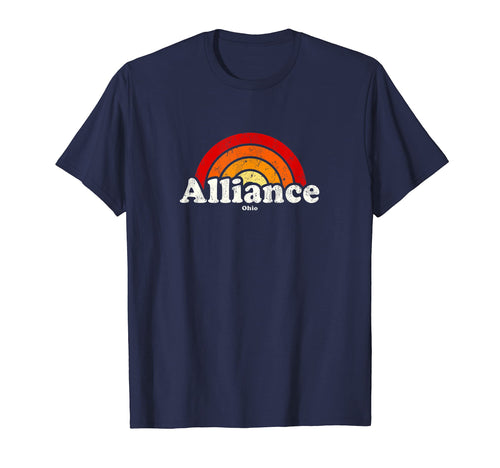 Alliance Ohio Oh 70S Rainbow T-Shirt - Graphic Print Unisex - T-Shirt, Sweatshirt, Hoodie