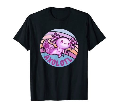 Vaporwave Pastel Goth Aesthetic Axolotl T-Shirt - Custom Art Print Unisex - T-Shirt, Sweatshirt, Hoodie