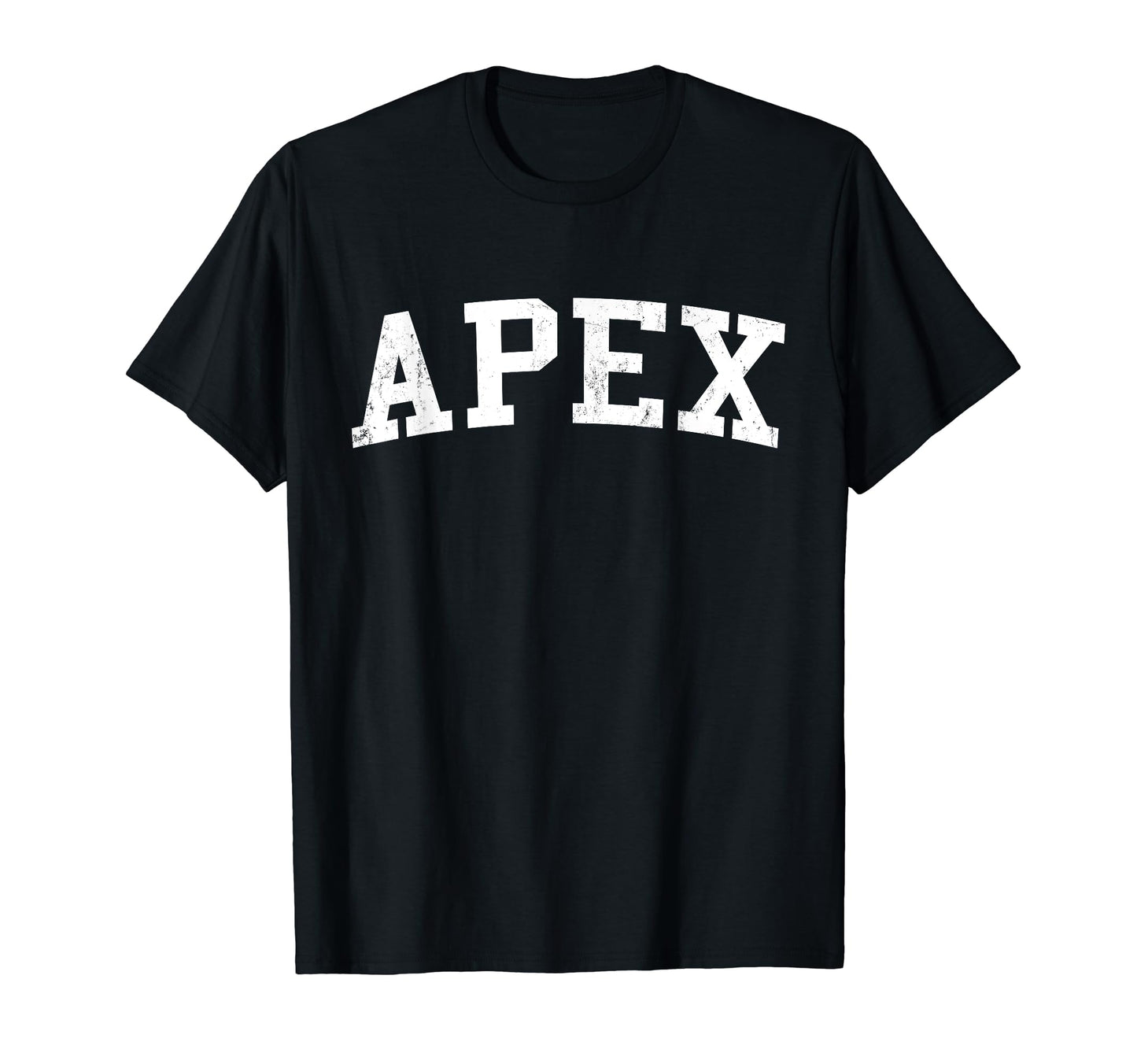 Apex Nc Distressed White Varsity T-Shirt - Novelty Apparel Men Women - T-Shirt, Sweatshirt, Hoodie