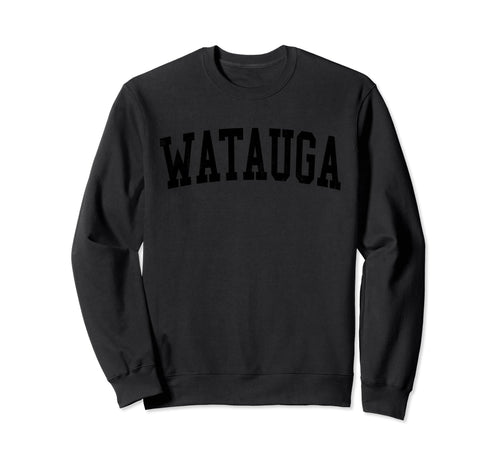 Watauga Tx Distressed Black Varsity Sweatshirt - Trendy Graphic for Adults - T-Shirt, Sweatshirt, Hoodie