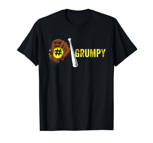 Number One Softball Grumpy Fathers Day T-Shirt - Graphic Print Unisex - T-Shirt, Sweatshirt, Hoodie