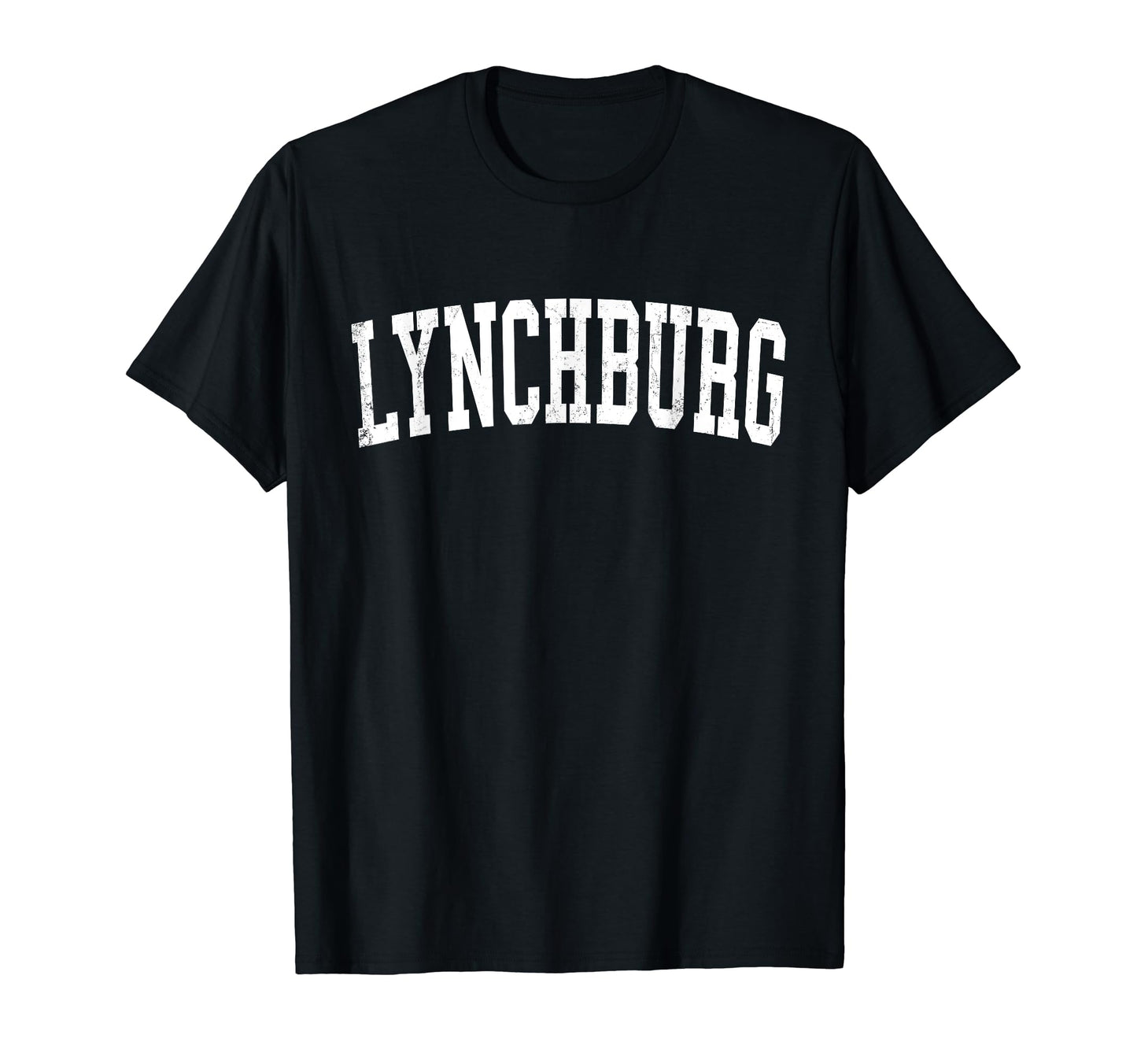 Lynchburg Va Distressed White Varsity T-Shirt - Graphic Print Men Women - T-Shirt, Sweatshirt, Hoodie