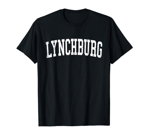 Lynchburg Va Distressed White Varsity T-Shirt - Graphic Print Men Women - T-Shirt, Sweatshirt, Hoodie