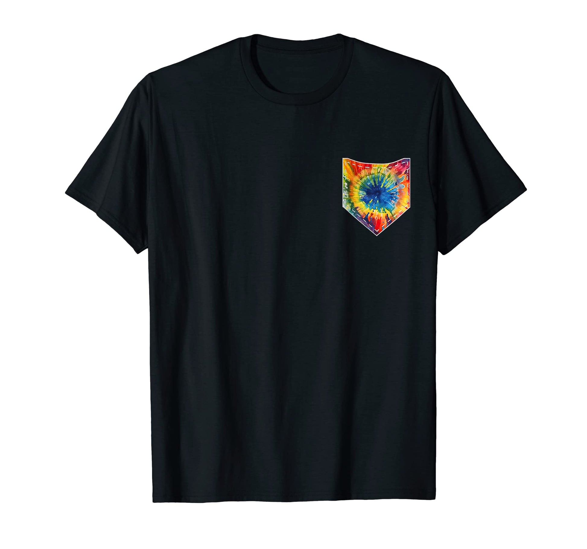 Rainbow Pocket Tie Dye Gay T-Shirt - Casual Everyday Wear for Adults - T-Shirt, Sweatshirt, Hoodie