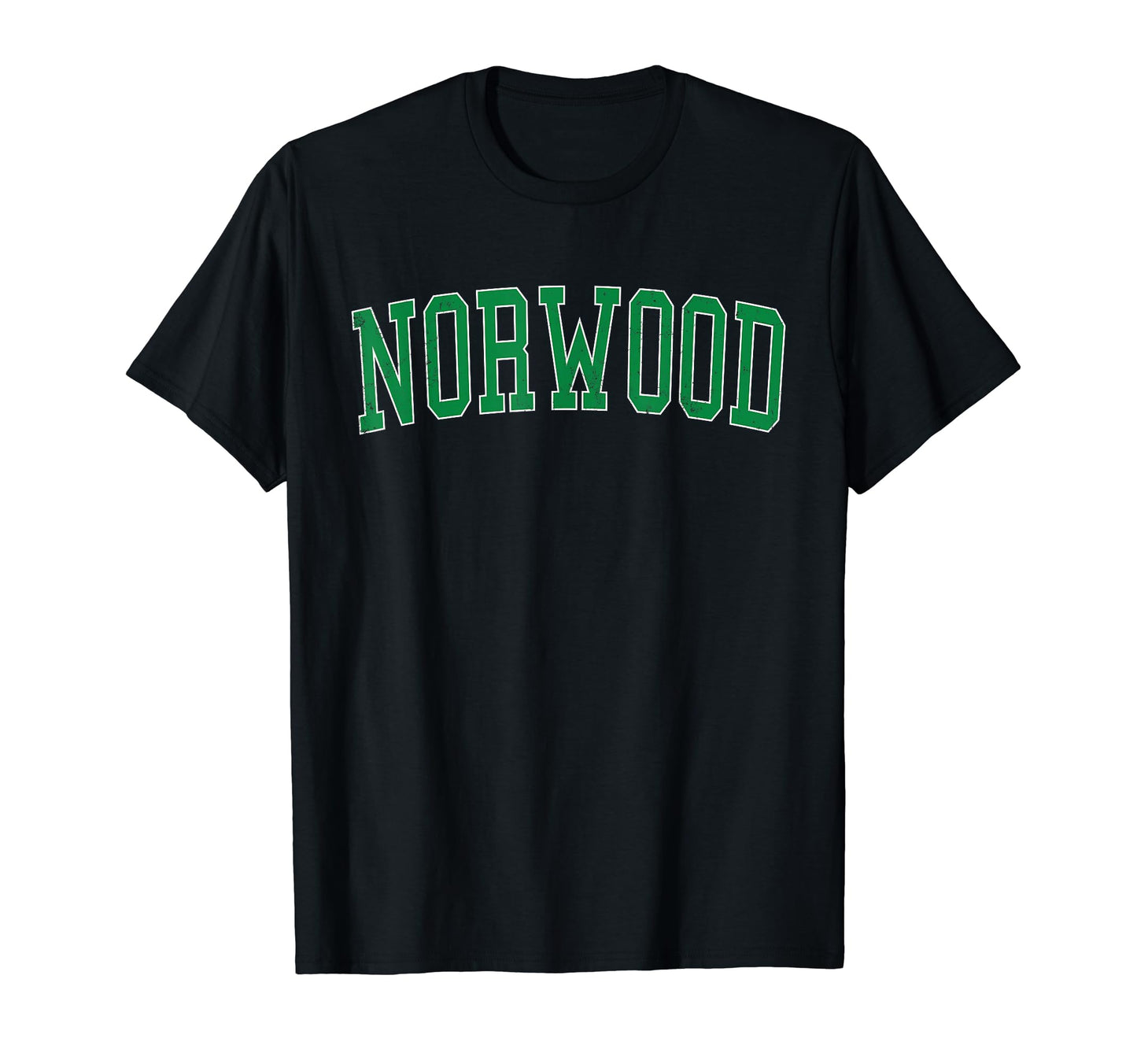Norwood Oh Distressed Green Varsity T-Shirt - Fun Novelty Design Unisex - T-Shirt, Sweatshirt, Hoodie